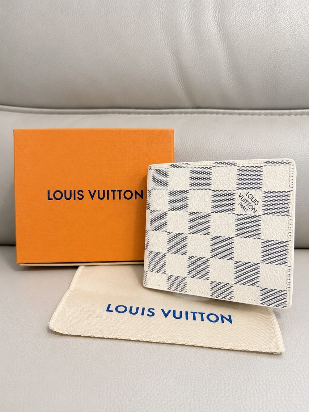 Louis Vuitton Damier Azur Bifold Wallet White